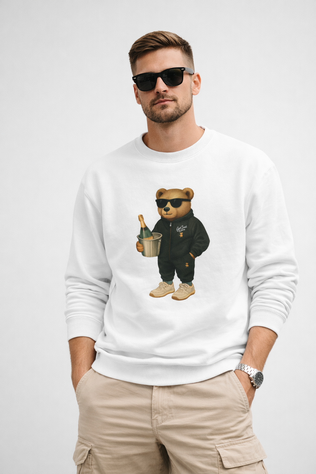 Prosecco Night Bear Sweatshirt