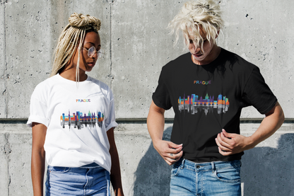 Unisex tričko Prague Skyline – pocta pražskému panoramatu
