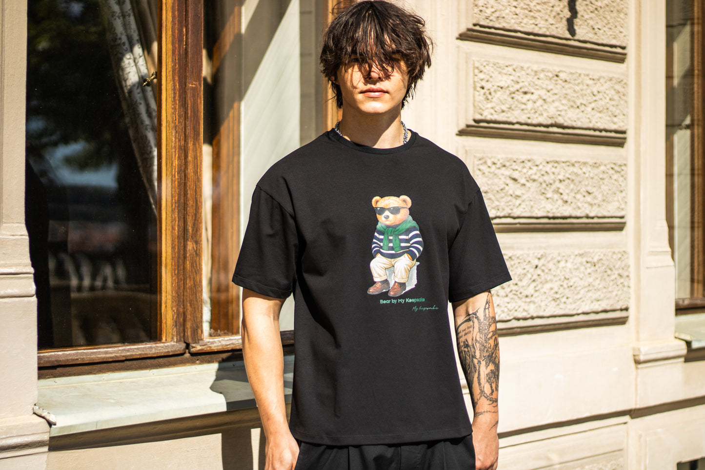 Bear Style t-shirt - a teddy bear in a preppy outfit