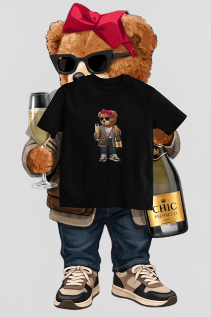 Tričko s medvídkem Prosecco Bear – Volný střih