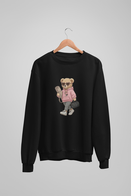 Selbstfürsorge-Mädchen-Teddybär-Sweatshirt