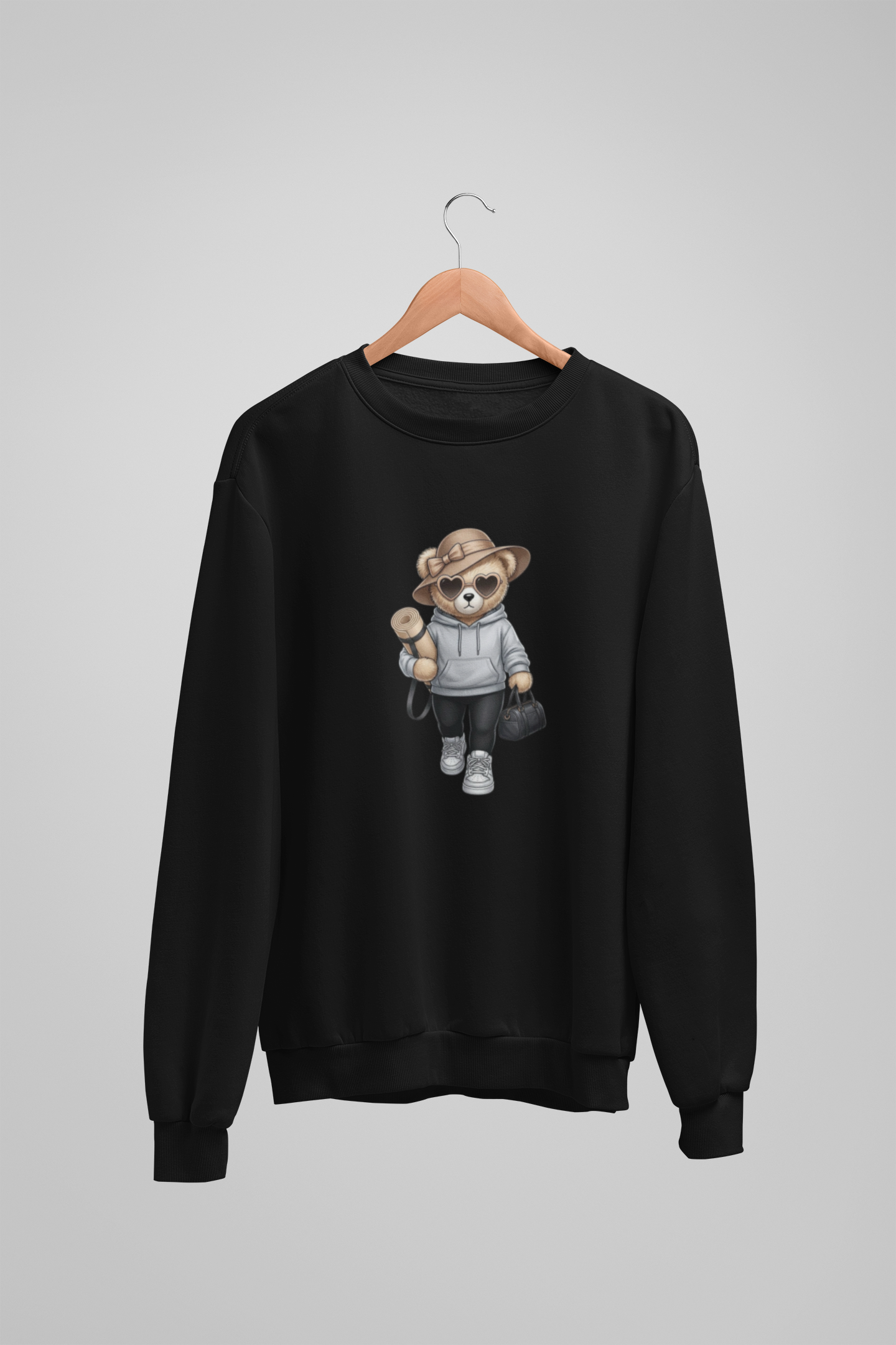 Yoga Girl Teddybär-Sweatshirt