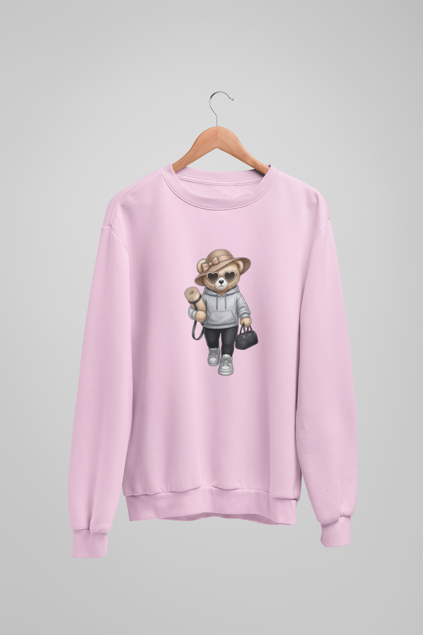 Yoga Girl Teddybär-Sweatshirt