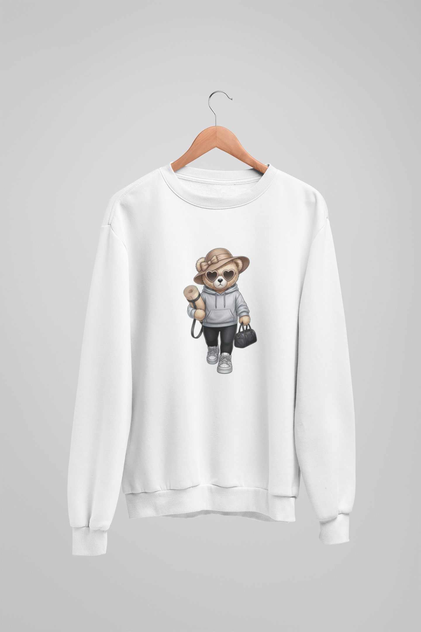 Yoga Girl Teddybär-Sweatshirt